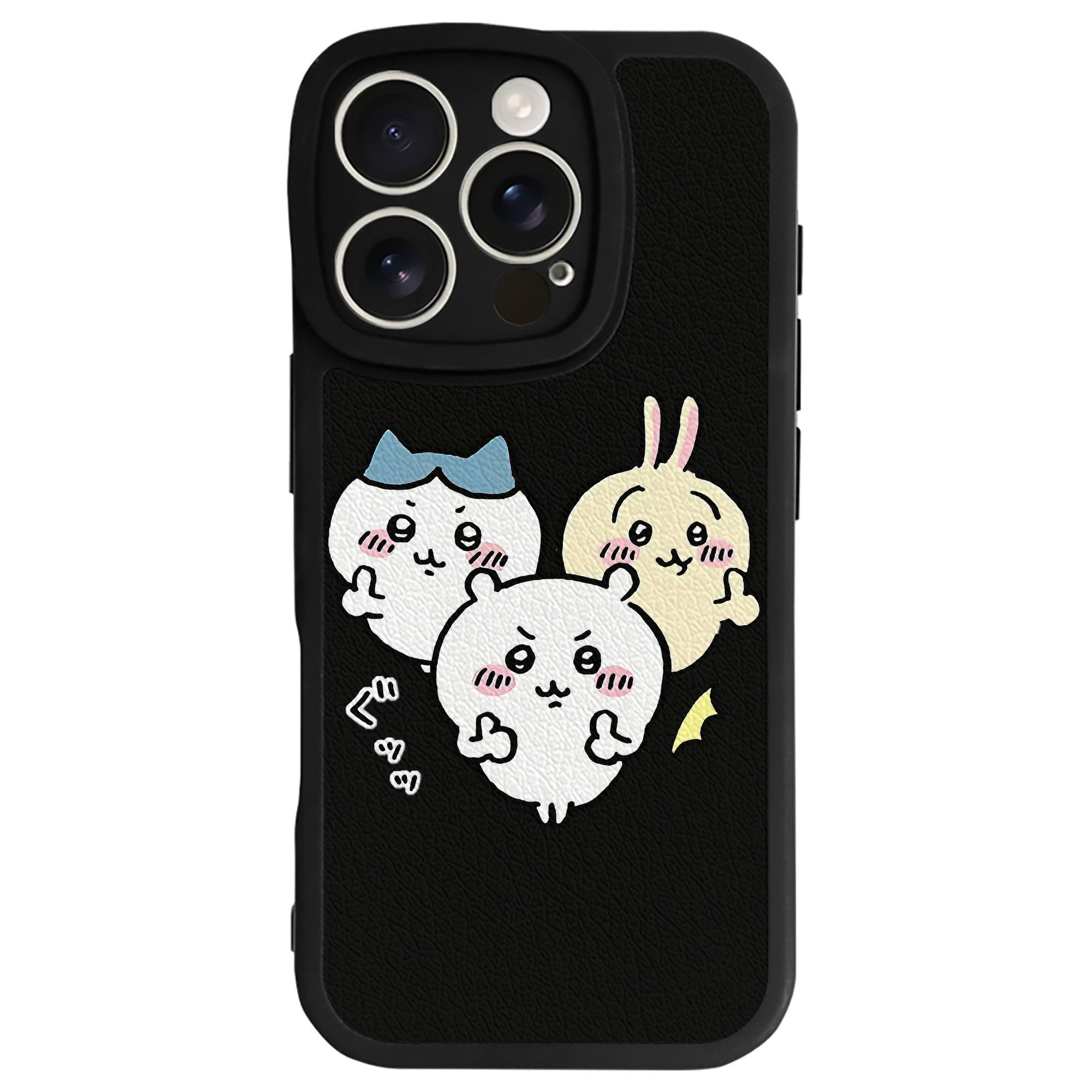 （画像用） ちいかわ うさぎ Chii-kawa usagi 【iPhone 16シリーズ対応】シリコンスマホケース（レザー調） 材質：シリコン